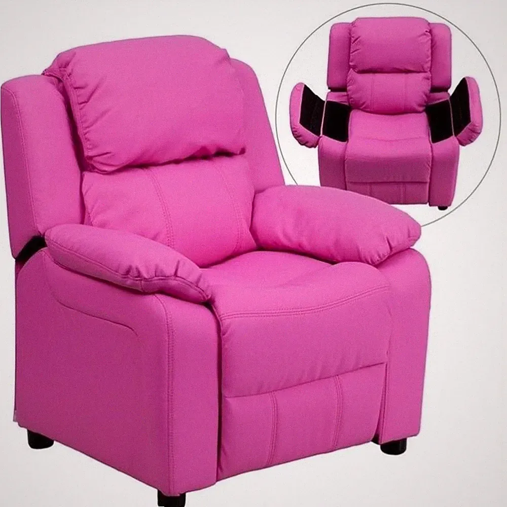 Bowery Hill Kids Recliner in Pink