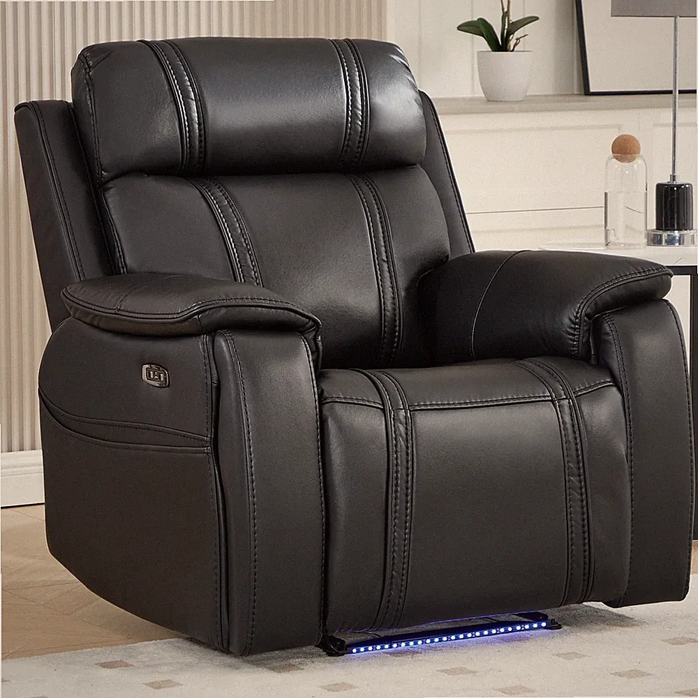 EBELLO Power Recliner Chair, Faux Leather Electric Recliner Chair with USB Ports