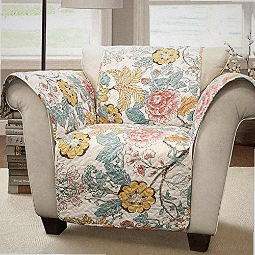 Lush Decor Sydney Furniture Protector-Floral Leaf Garden Pattern Armchair